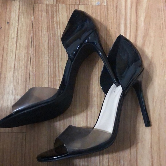 Nine West black patent smoke open toe stiletto d’orsay heels size 10‎ brand new - Picture 6 of 8